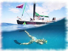 Catamaran and snorkeling