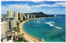 Waikiki Beach and Diamond Head